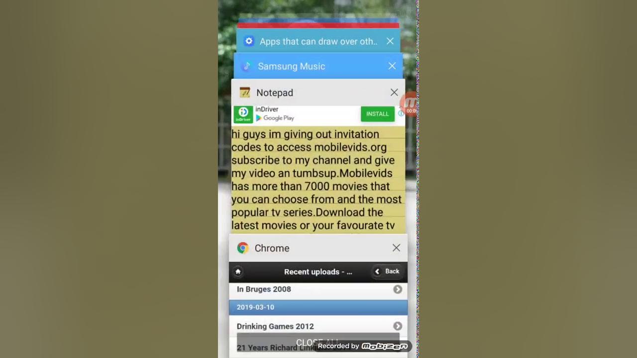 Mobilevids invitation code YouTube