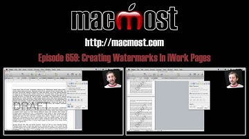 Creating Watermarks In iWork Pages (MacMost Now 659)