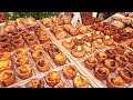 Amazing Korean Bread! how to make Egg tart mass making process - Korean street food/송파맛집 에그타르트 그리드