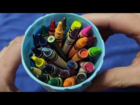 ASMR: Rummaging Through Crayons And Whispering 🖍🖍