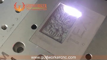 Godworker Portable 3D fiber laser marking machine for depth 3D relief marking on aluminum