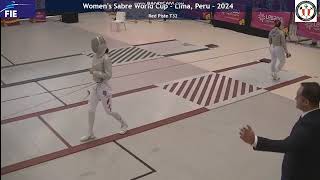 Bhavani Devi IND vs Yang Hengyu CHN - R32 - Lima Sabre Fencing World Cup 2024