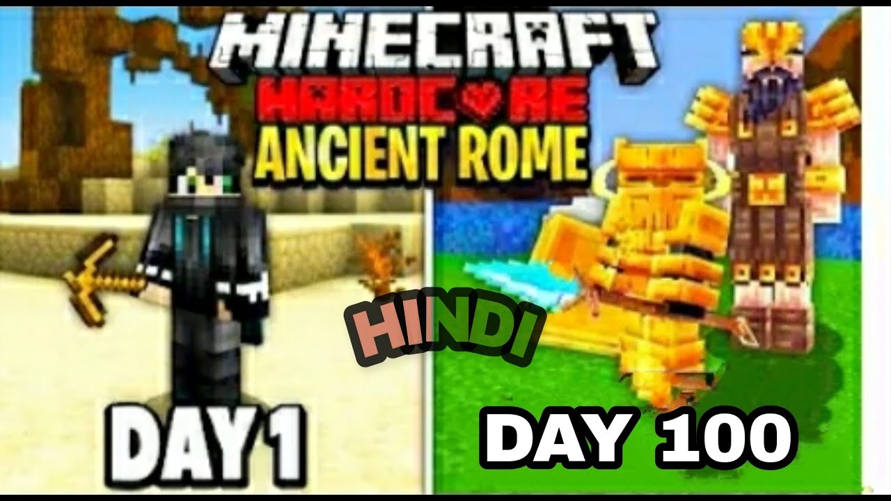 I Survived 100 Days In Ancient Rome In Hardcore Minecraft YouTube