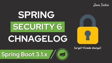Spring Boot 3.1.x 🔐 | Security Code Changes | Functional Programming | JavaTechie