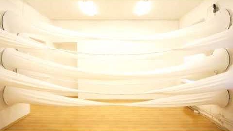 Rotating white tubes / kinetic installation