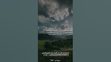 { ونزلنا من السماء ماء مباركا } تلاوة من سورة ق بصوت ابراهيم التميمي