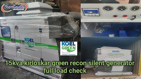 15kva kirloskar green (KOEL) reconditioned silent generator set full load test with digital panel
