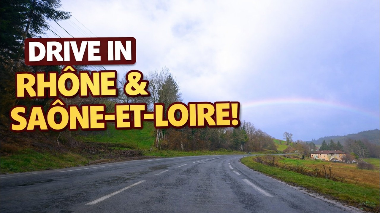 Driving through the roads of Rhone and Saône-et-Loire