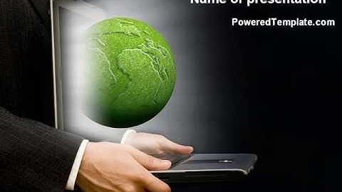 Green Solutions PowerPoint Template by PoweredTemplate.com