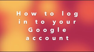 Logging in to Your School Google Account