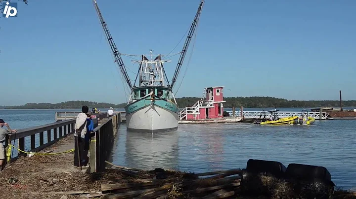 The Shrimper Lady Bernice is refloated after Hurri...