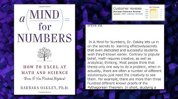 A Mind for Numbers: How to Excel at Math and Science (Even If You Flunked Algebra)