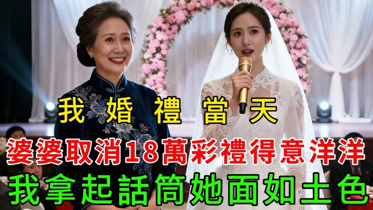 婚禮當天，婆婆取消18萬彩禮得意洋洋，我拿起話筒她面如土色 #婆婆 #取消彩禮