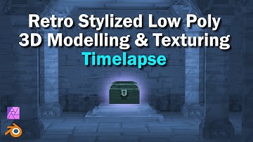 Retro 3D Low Poly Dungeon Modeling and Texturing Timelapse