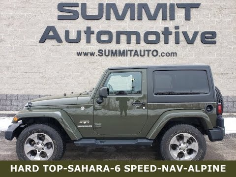 2016 JEEP WRANGLER 2 DOOR SAHARA TANK GREEN STICK SHIFT WALK AROUND REVIEW  10520 SOLD! SUMMITAUTO - YouTube