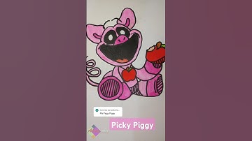 Drawing ✨Picky Piggy✨from smiling critters #shorts #smilingcritters #pickypiggy