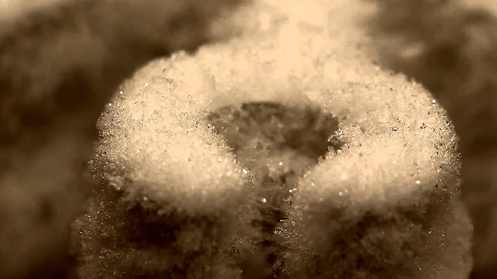 Ice growing macro timelapse