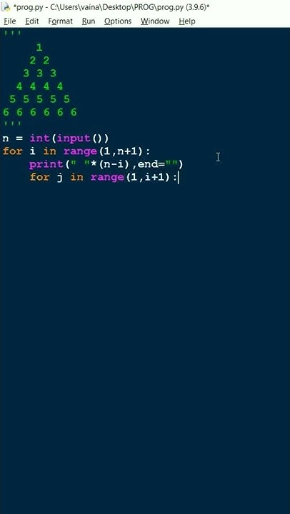 NUMBERS PATTERN - 3 | PYRAMID | IN PYTHON | NUMBERS PATTERN - YouTube