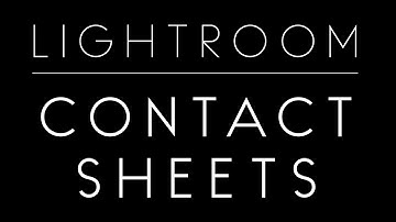 LR  Contact Sheets