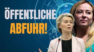 Meloni erteilt Brüssel öffentlich eine Absage — Angst breitet sich in der EU aus!