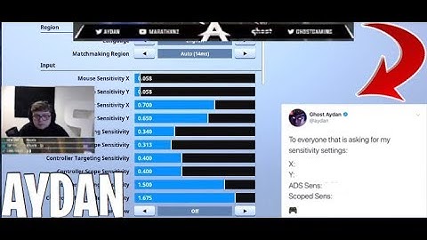 GHOST AYDAN’S NEW FORTNITE SETTINGS AND DEADZONE (UPDATED)