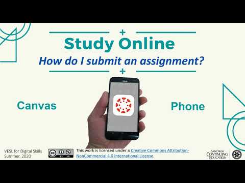 how to submit canvas assignments on phone