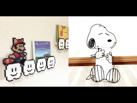 Diy 100均で手に入る アイロンビーズ ワイヤークラフト を使ったお洒落なインテリアアイデア Iron Beads Wire Craft Youtube