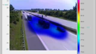 Traffic noise on highway - Acoustic camera