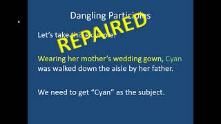 Fixing Dangling Participles