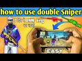 How to use double sniper in free fire explain with handcam  grana free fire  ninja yt