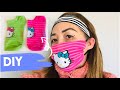 DIY HOME MADE FACE MASK FROM SOCKS - NO SEWING MACHINE, WASHABLE, REUSABLE WITH POCKET FOR FILTER