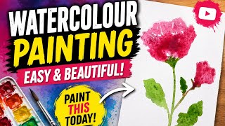 Watercolor flowers bloom with every brushstroke! Perfect for beginners and art lovers✨ Learn To Paint Easy Watercolor Pineapple Easypaintingforbegginers Watercolortutorial Fruit