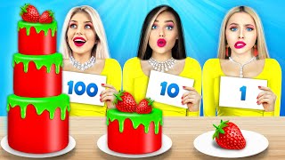 Tantangan Makanan 100 Lapis | Makan 1 vs 100 Lapis Permen Coklat oleh RATATA COOL