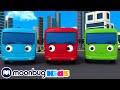 10 Little Buses | Kids Learning Videos | Nursery Rhymes | ABCs And 123s