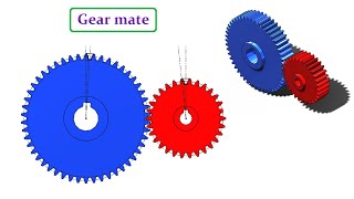 ⚡Mechanical Mate || Gear Mate || How to create a simple gear train animation in solidworks?