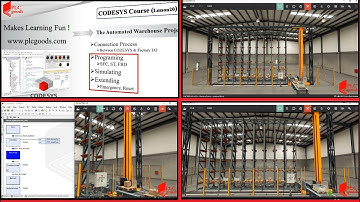 CODESYS SFC Warehouse Logic | Factory IO Tutorial |Complete Warehouse Project  | Lesson 20