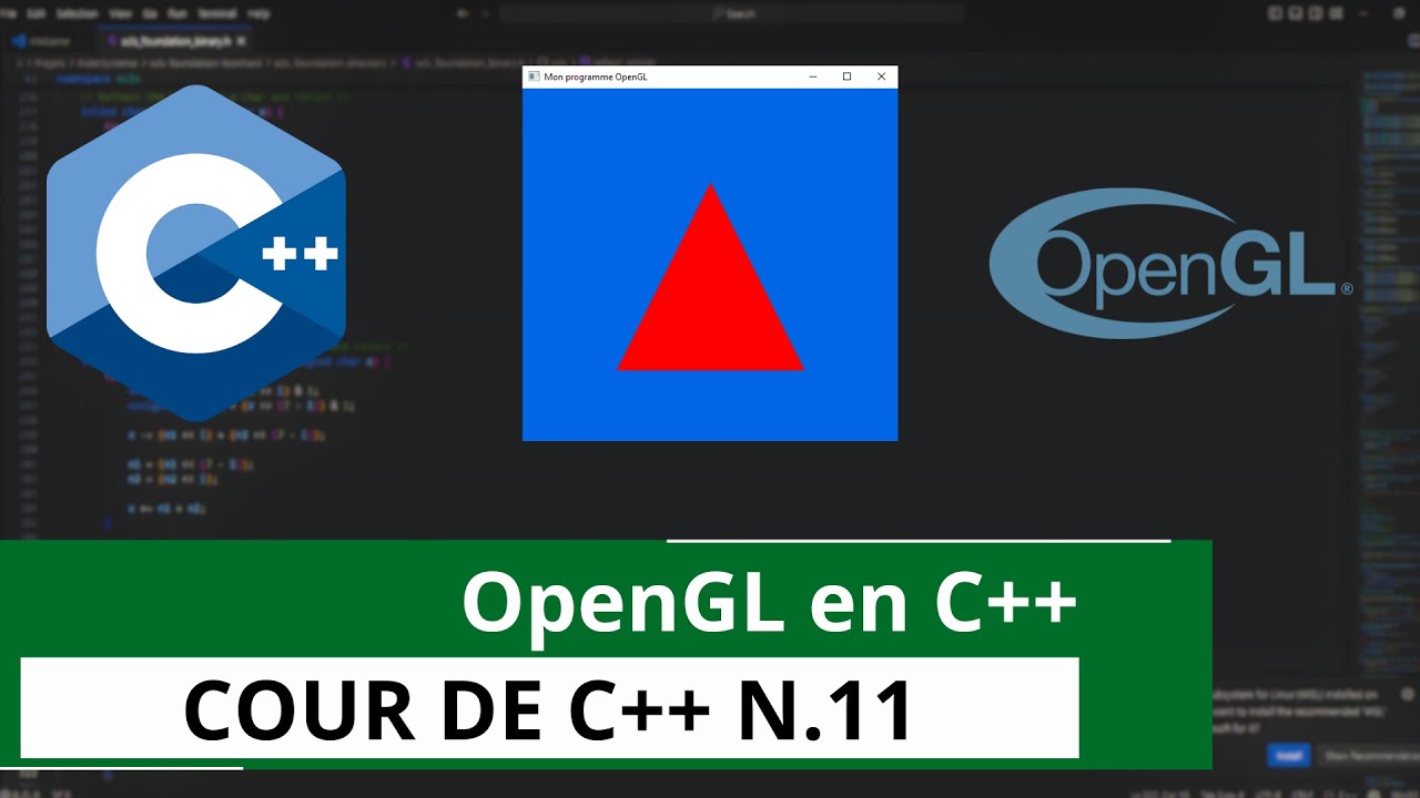 Utiliser OpenGL... En C++ ! | Cours De C++ Épisode 11 - YouTube