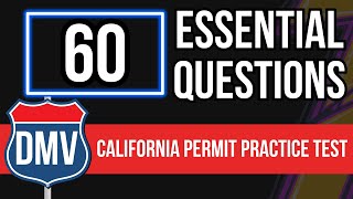 California DMV Permit Practice Test 2024 (60 Essential Questions)