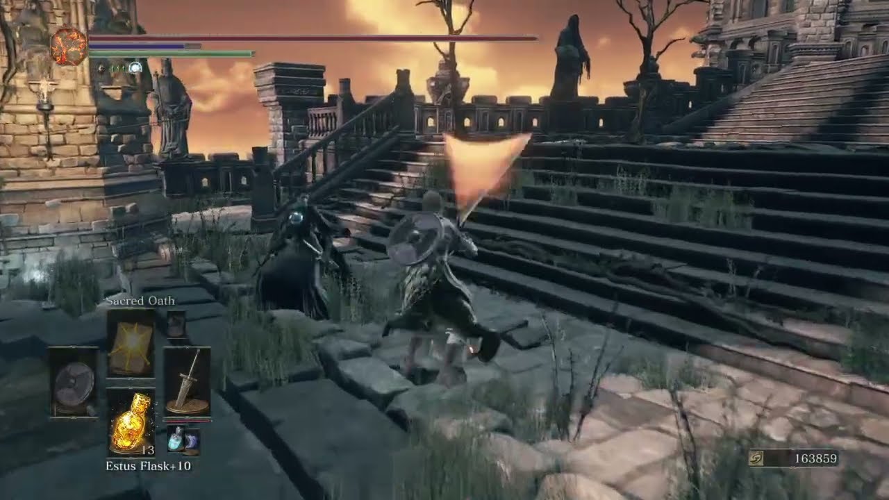 Dark Souls 3 - (70 Pure Dex) NPC Invaders Lion Knight Albert, Kamui & Kriemhild (NG+1)