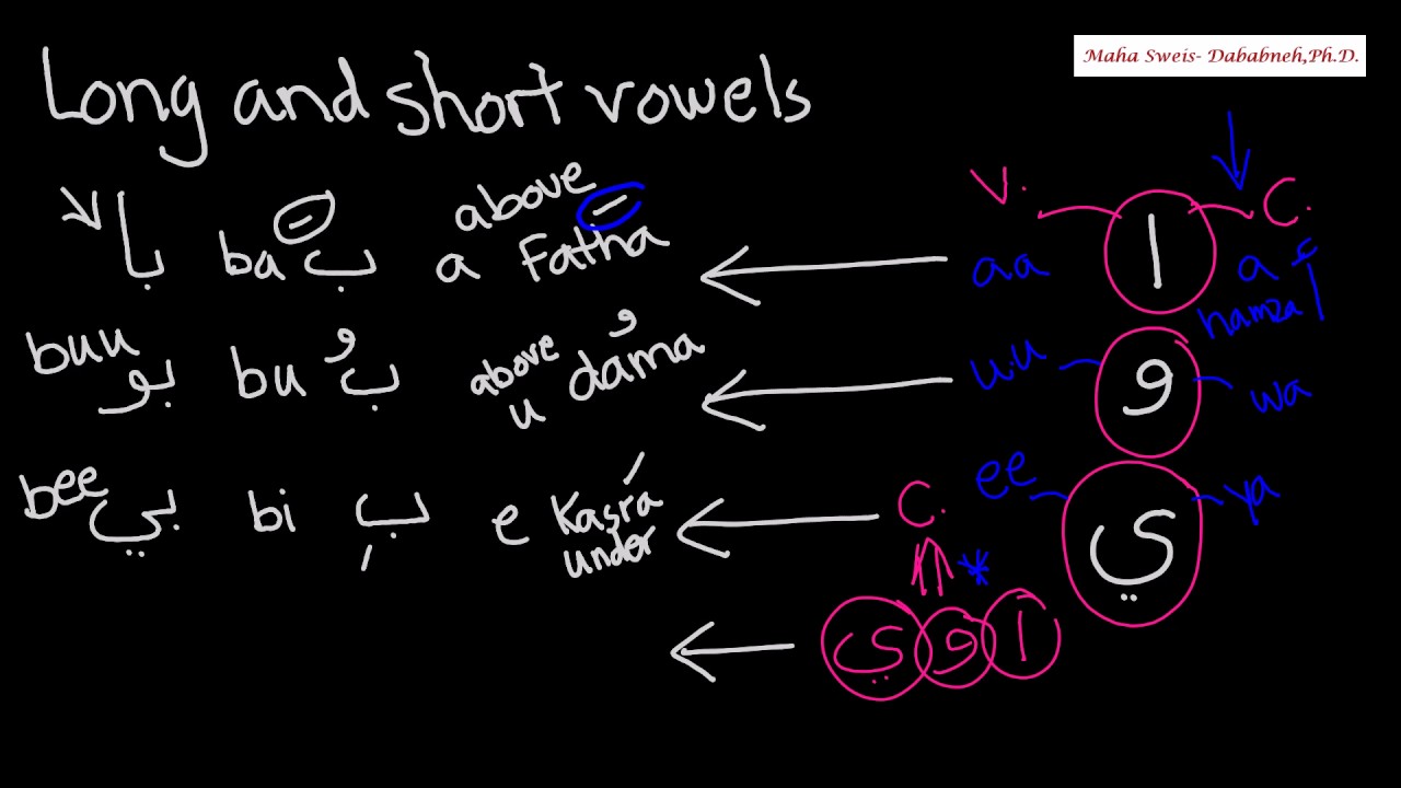 Arabic Language Beginners and Intermediate Video 19 Long Short Vowels