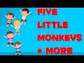 Five Little Monkey | Hickory Dickory | Wheels On The Bus | Nursery Rhymes