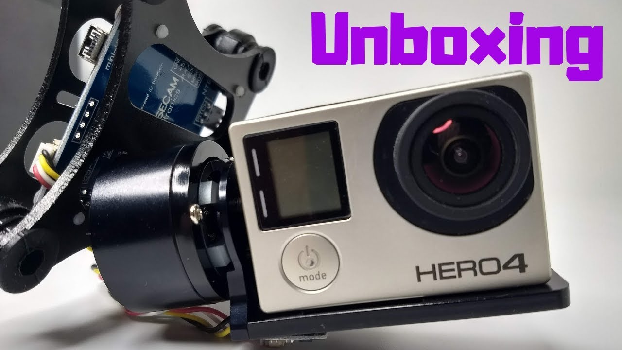 Unboxing Gimbal a due assi per action cam, ,droni, phantom  - Crazepony-UK