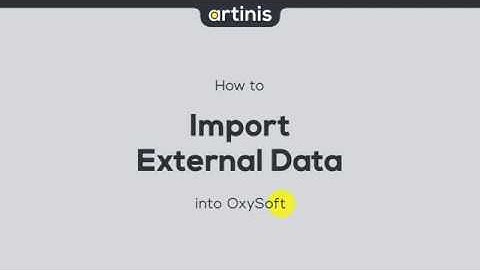 How to import external data into OxySoft