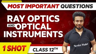 RAY OPTICS AND OPTICAL INSTRUMENTS : Most Important Questions in 1 Shot | Class 12th Term 2 🔥