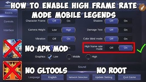 How to enable high Frame Rate Mode S12 Mobile legends |No Root| 100% Sure