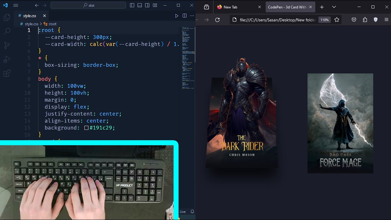 Creating Stunning 3D Card Hover Effects with HTML and CSS | Web Design ...