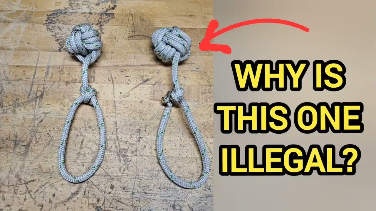 Why is one illegal? Monkey's fist vs slung shot. The slungshot is a