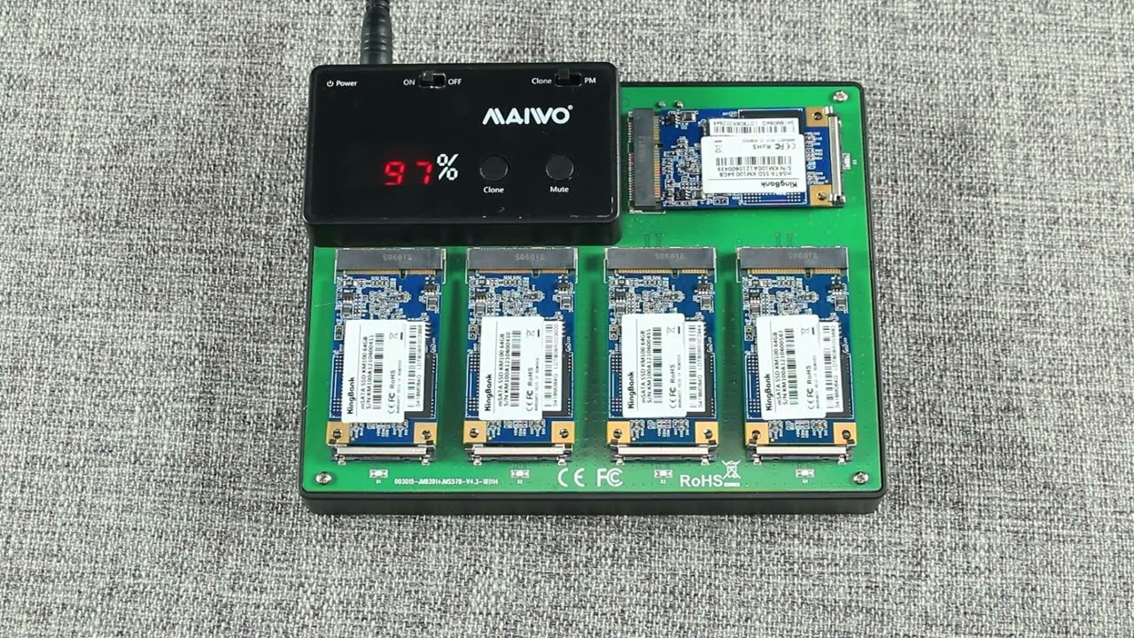MAIWO 5 Bay mSATA Hard Drive Duplicator Dock, 5Gbps Transfer Rate