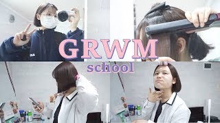 GRWM🏫Get ready before you go to school. / Go to school. / Gaeun
