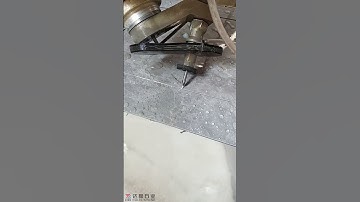 Gray Quartz stone Five-axis cutting of quartz countertops